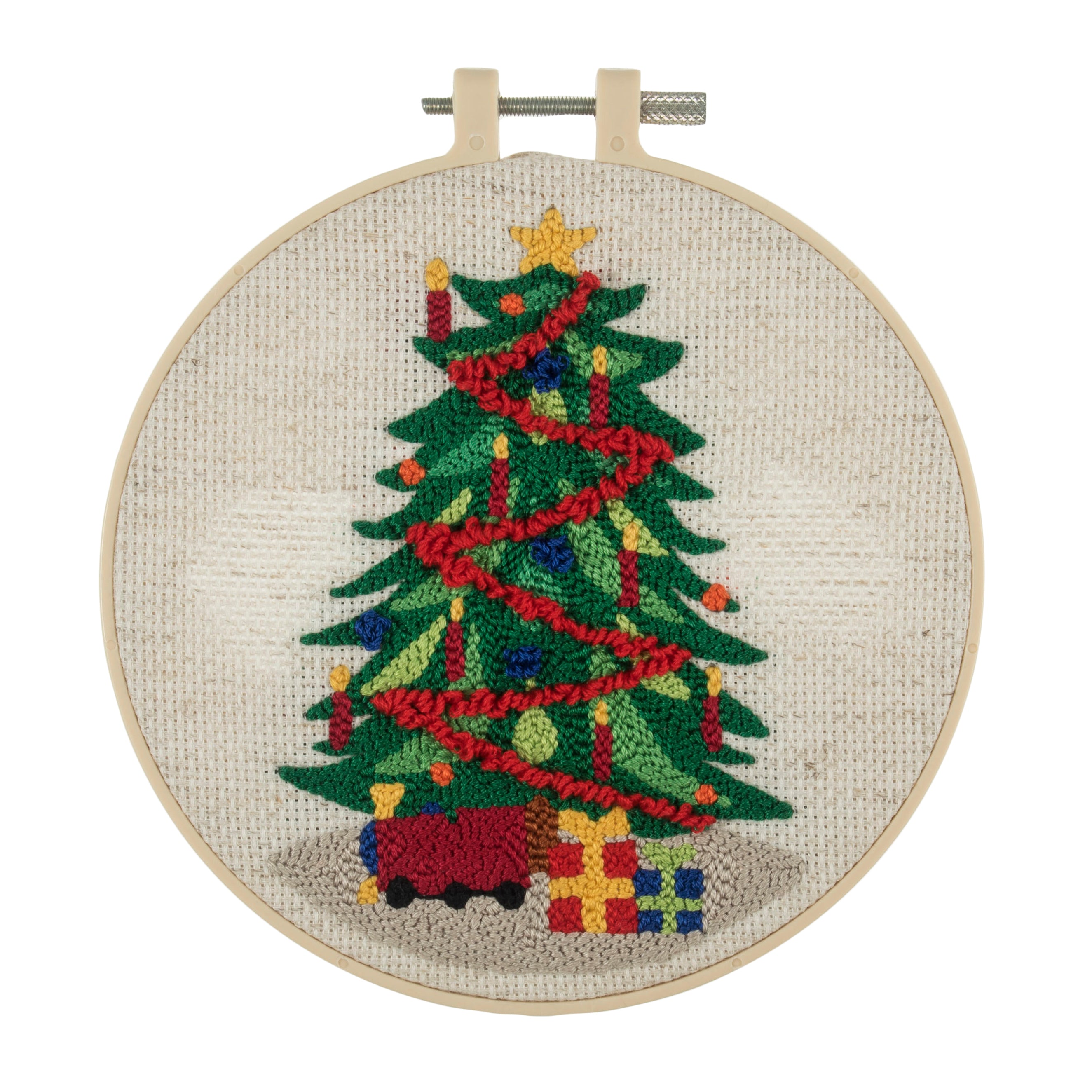 Trimits Punch Needle Kit with Hoop - Christmas Tree