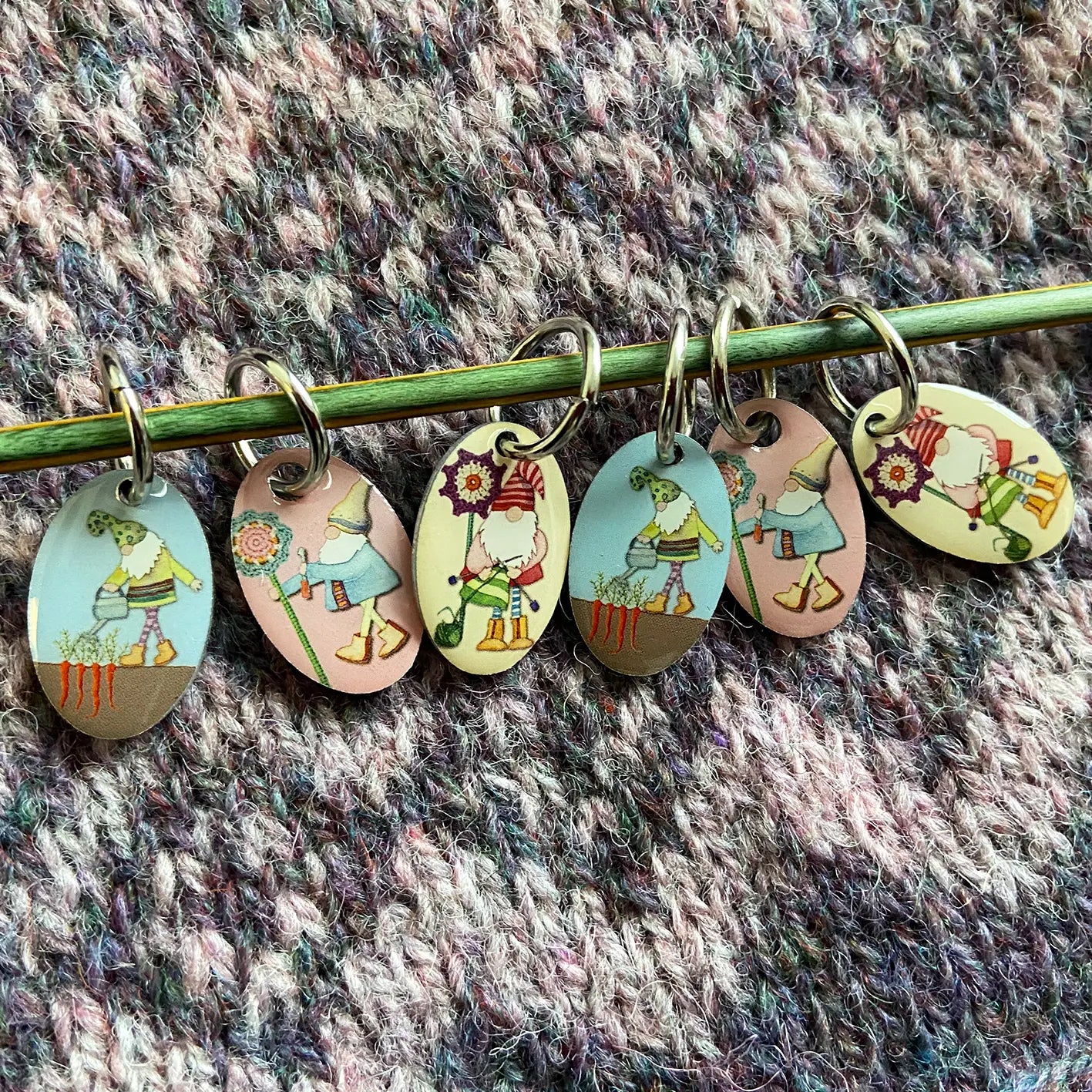Emma Ball - Knitting Stitch Markers (x6) - Crafting Gnomes