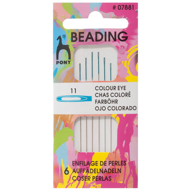 Pony Accessories Pony Pack of 5 Beading Needles with Colour-Coded Eye (Size 11) 8901003078817