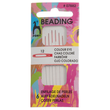 Pony Accessories Pony Pack of 5 Beading Needles with Colour-Coded Eye (Size 12) 8901003078824