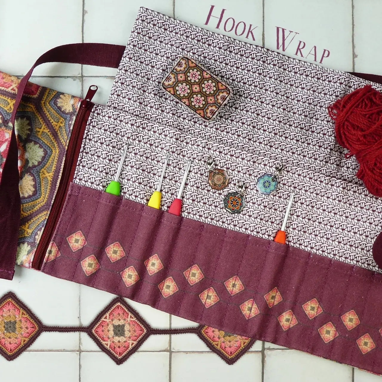 Emma Ball - Crochet Hook Wrap - Persian Tiles by Janie Crow