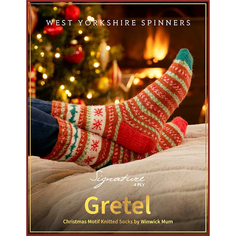 West Yorkshire Spinners Patterns West Yorkshire Spinners Signature 4 Ply - Gretel Christmas Motif Knitted Socks by Winwick Mum [Free Download]