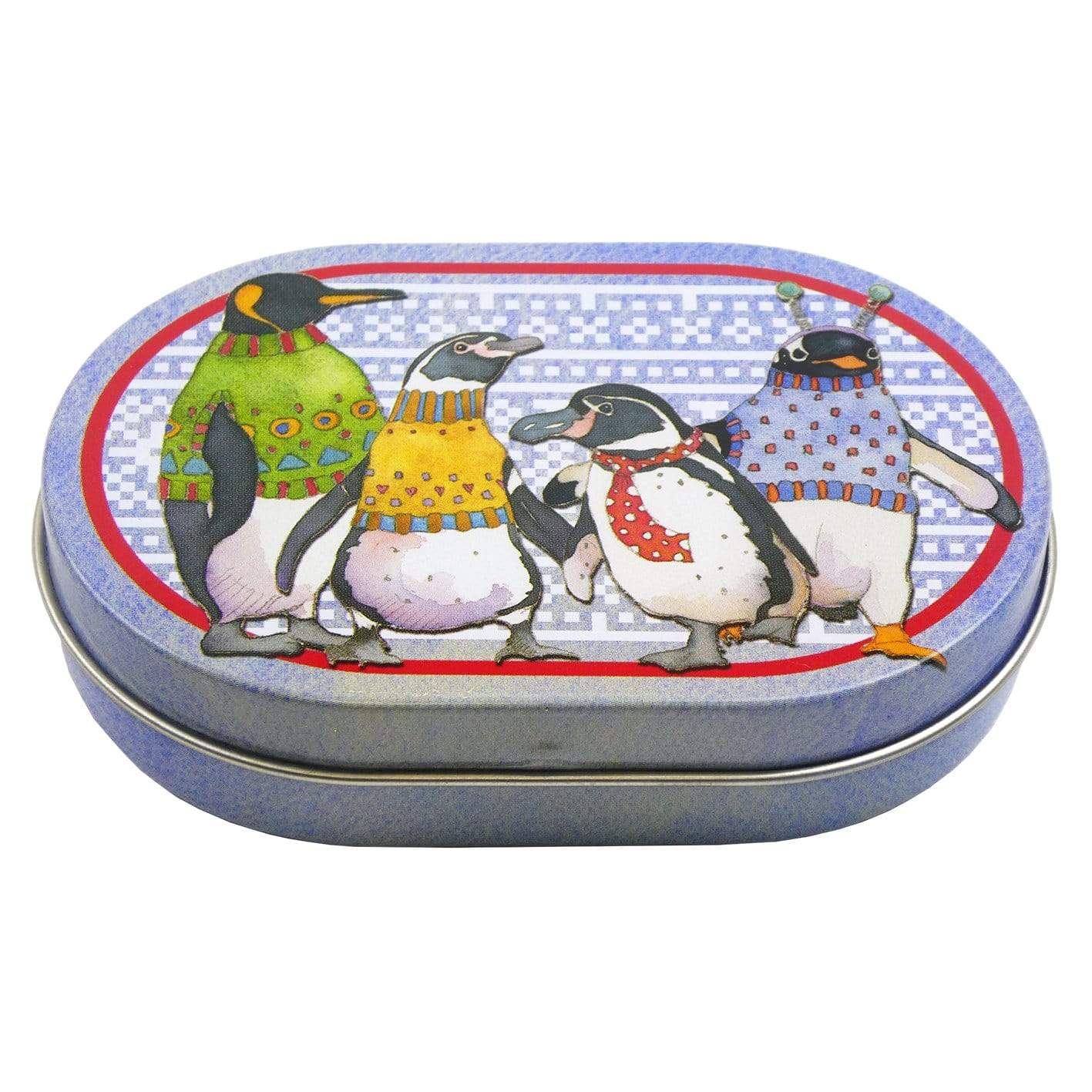 Emma Ball Accessories Emma Ball - Mini Oval Tin - Penguins in Pullovers