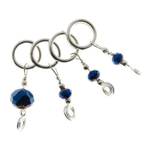 Kuszty Accessories Knitting Kuszty Stitch Marker - Blue Iris Crystal