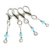 Kuszty Accessories Crochet Kuszty Stitch Marker - Dark Turquoise Bicone Crystal