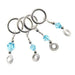 Kuszty Accessories Knitting Kuszty Stitch Marker - Dark Turquoise Bicone Crystal