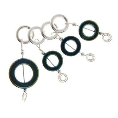 Kuszty Accessories Kuszty Stitch Marker - Green Hematite Doughnut