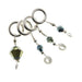 Kuszty Accessories Kuszty Stitch Marker - Green Iris Bicone Crystal