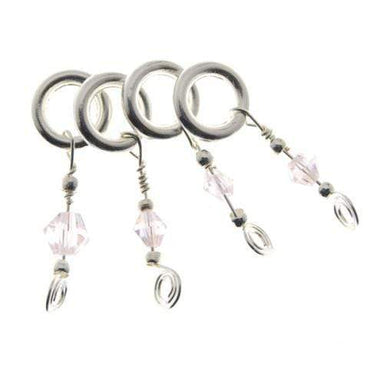 Kuszty Accessories Kuszty Stitch Marker - Pink Bicone Crystal