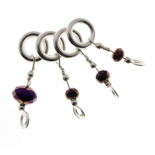 Kuszty Accessories Kuszty Stitch Marker - Purple Iris Rondelle Crystal