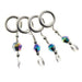 Kuszty Accessories Kuszty Stitch Marker - Rainbow Bicone Crystal