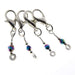 Kuszty Accessories Crochet Kuszty Stitch Marker - Rainbow Bicone Crystal