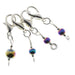 Kuszty Accessories Crochet Kuszty Stitch Marker - Rainbow Iris Smooth Round Crystal