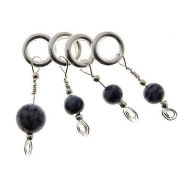 Kuszty Accessories Kuszty Stitch Marker - Snowflake Obsidian