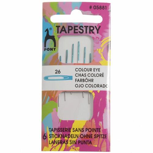 Pony Accessories Pony Tapestry Needles with Colour-Coded Eyes (Size 26) 8901003058819
