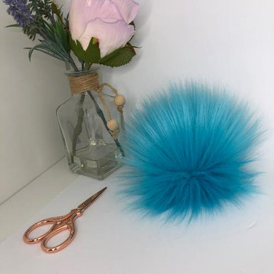 The Crafty Bird Accessories Aqua The Crafty Bird Faux Fur Pom Pom Keyring and Bag Accessory TCB1AQU