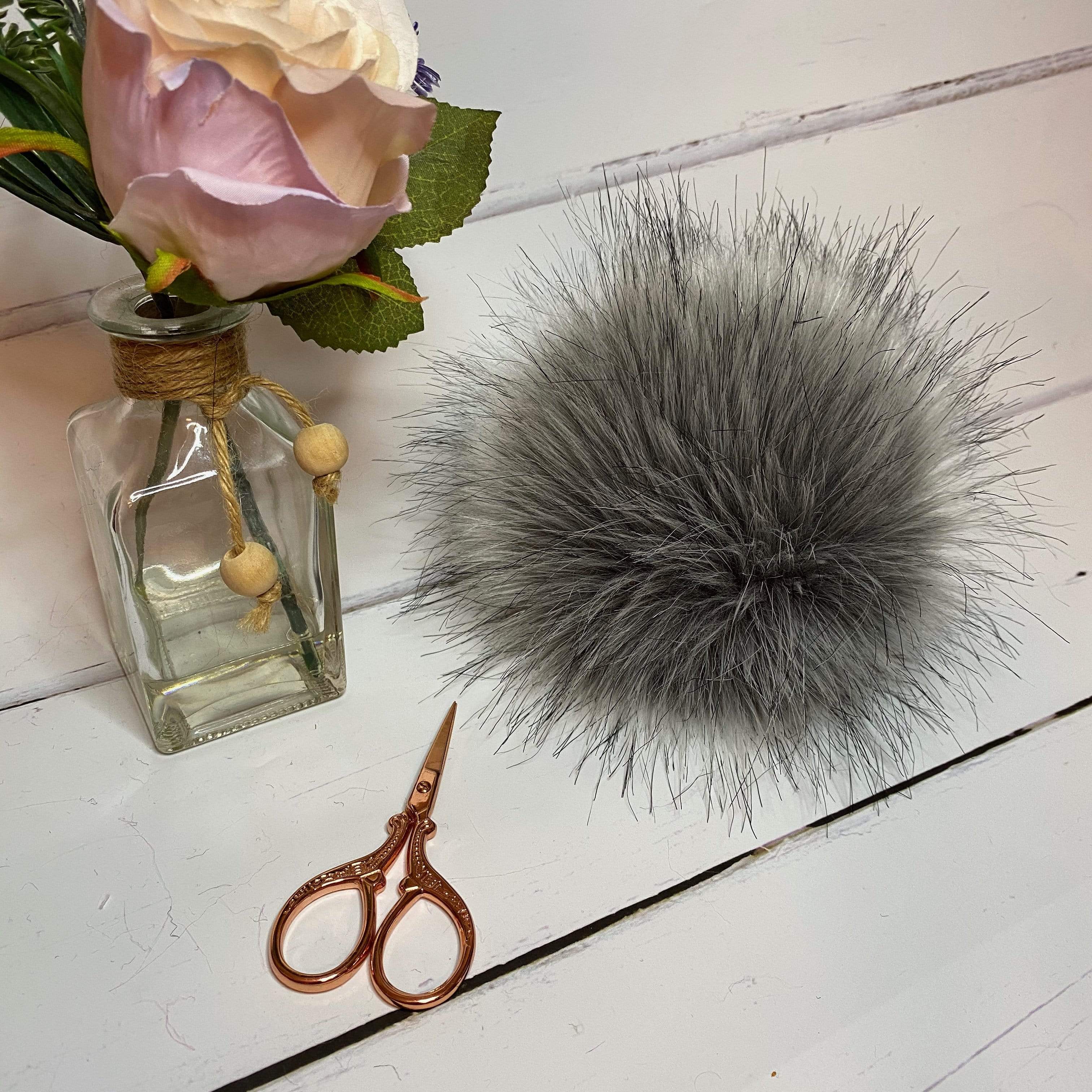 The Crafty Bird Accessories Silver The Crafty Bird Faux Fur XL Pom Pom TCB3SI