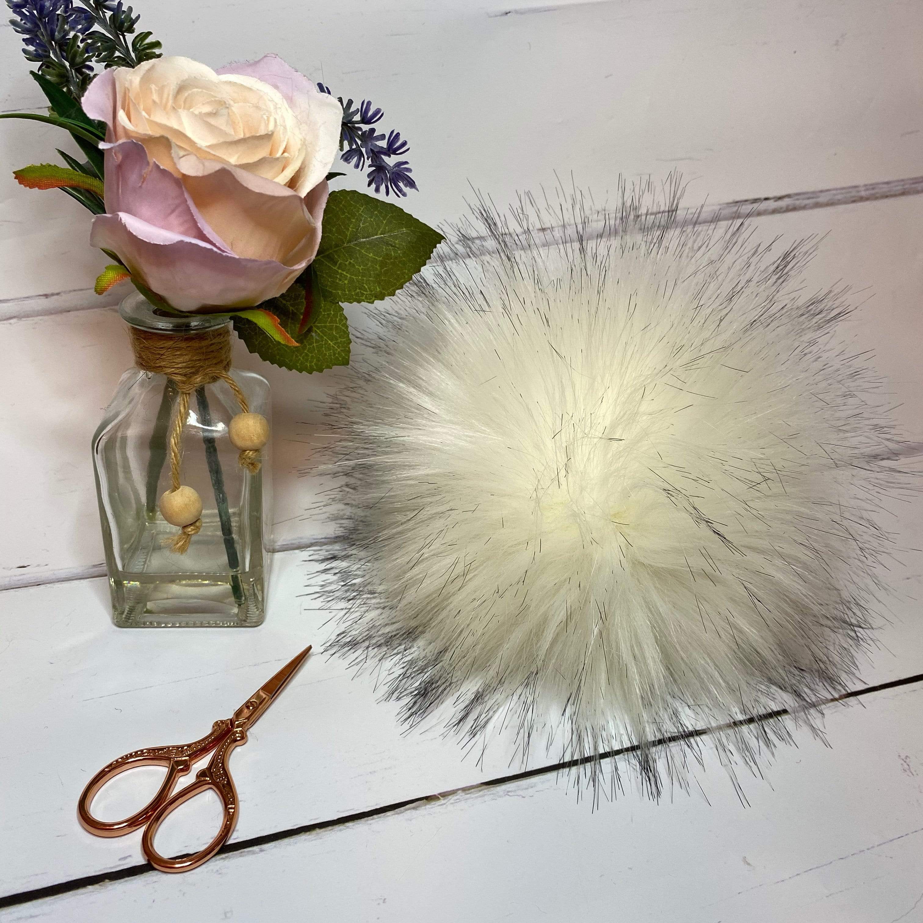 The Crafty Bird Accessories Super Fluffy White The Crafty Bird Faux Fur XL Pom Pom TCB3SFW