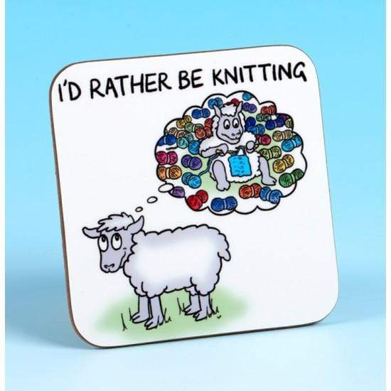 Vanessa Bee Designs Accessories I'd Rather Be Knitting (5236) Vanessa Bee Designs Coaster