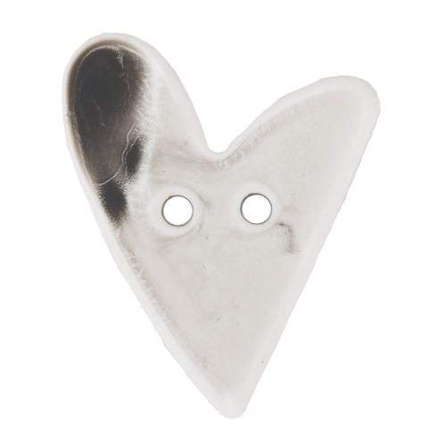 Bonfanti Buttons White (3) Bonfanti Heart Button (Large) - 53mm