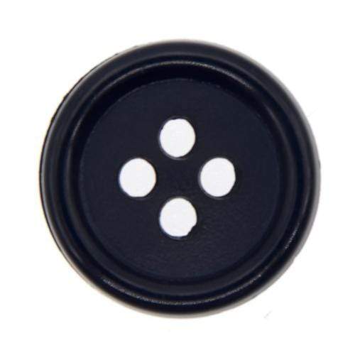 Italian Buttons Buttons Navy Blue Italian Buttons Edge 4-hole Classic Button (15mm) 42745250