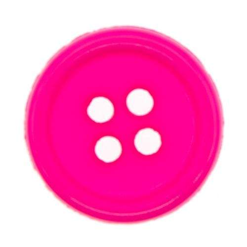 Italian Buttons Buttons Shocking Pink Italian Buttons Edge 4-hole Classic Button (15mm) 42319266