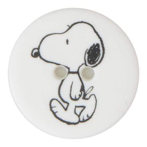 Italian Buttons Buttons Italian Buttons Flat Snoopy Button (White) IB-LB986-White