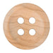 Italian Buttons Buttons Italian Buttons Olive Wood 4-hole Button (Natural) - 34mm IBOW4HBN34
