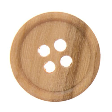 Italian Buttons Buttons 15mm Italian Buttons Small Olive Wood 4-hole Button (Natural) 64204194