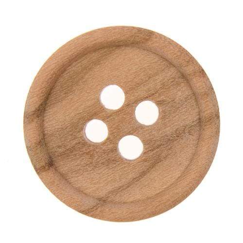 Italian Buttons Buttons 18mm Italian Buttons Small Olive Wood 4-hole Button (Natural) 96480674