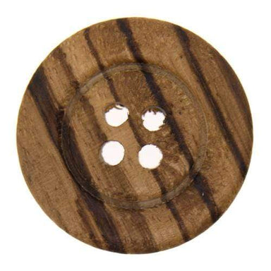 Italian Buttons Buttons 23mm Italian Buttons Striped 4-hole Wooden Button (Natural) 59493538