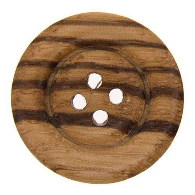 Italian Buttons Buttons 28mm Italian Buttons Striped 4-hole Wooden Button (Natural) 59526306