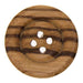 Italian Buttons Buttons 28mm Italian Buttons Striped 4-hole Wooden Button (Natural) 59526306