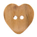 Italian Buttons Buttons 19mm Italian Buttons Wooden Heart 2-hole Button (Natural) 25447586