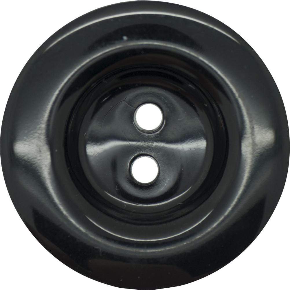 Jomil Buttons Black Two Hole, High Shine Round Button (11mm) 27292578