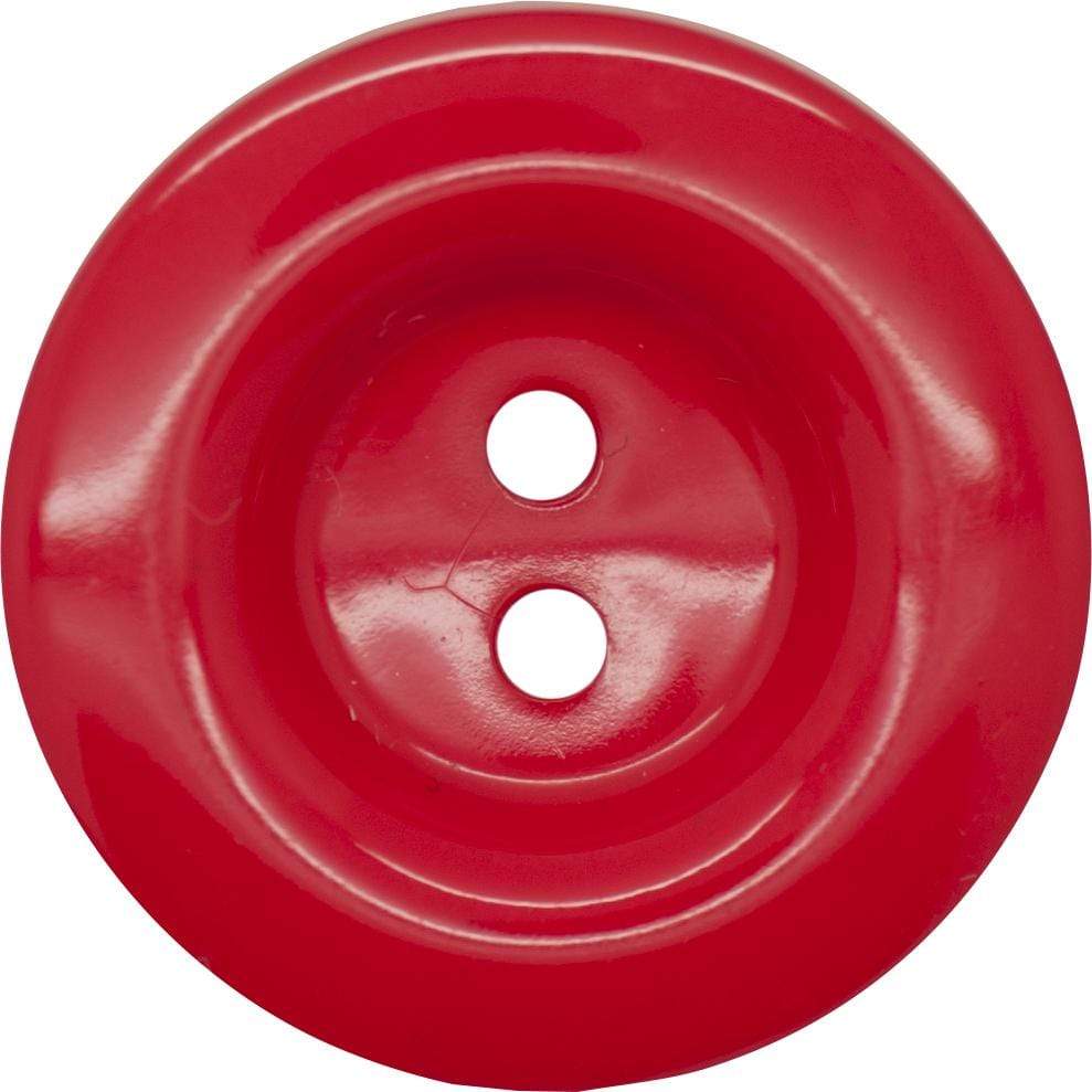 Jomil Buttons Red Two Hole, High Shine Round Button (11mm) 27521954