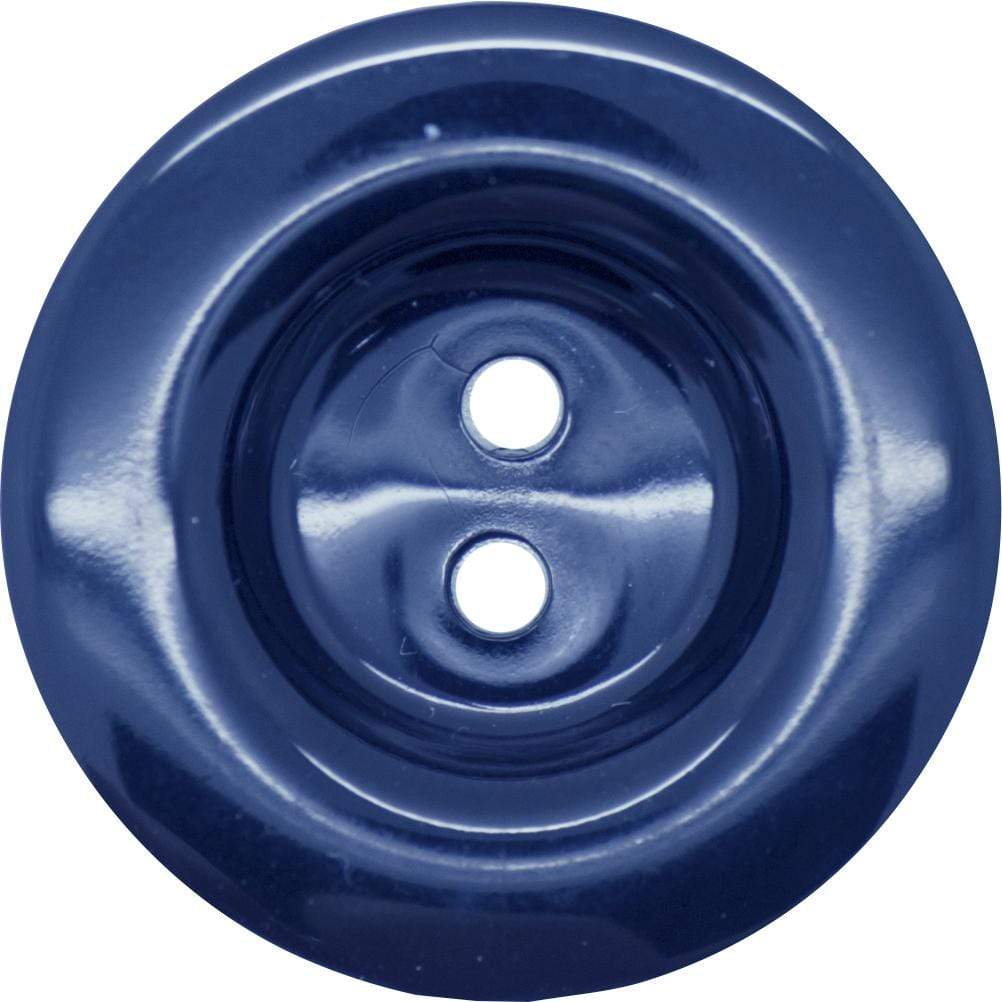 Jomil Buttons Navy Blue Two Hole, High Shine Round Button (15mm) 46724002