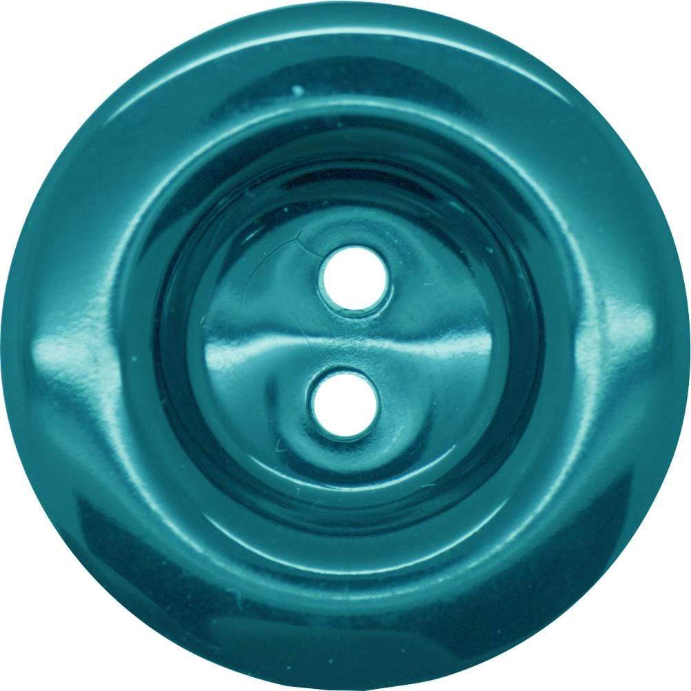 Jomil Buttons Teal Two Hole, High Shine Round Button (15mm) 46855074
