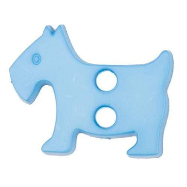 Sconch Buttons Blue Scottie Dog Button
