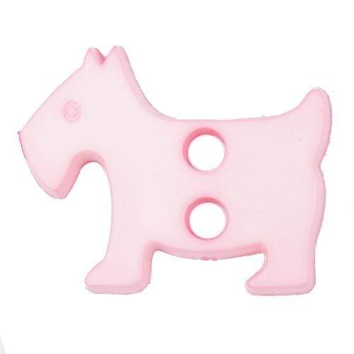 Sconch Buttons Pale Pink Scottie Dog Button