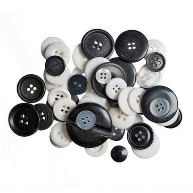 Trimits Buttons Black & White (50) Trimits Craft Buttons (50g) 5022306773308