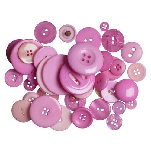 Trimits Buttons Dark Pink (7) Trimits Craft Buttons (50g) 5022306773360