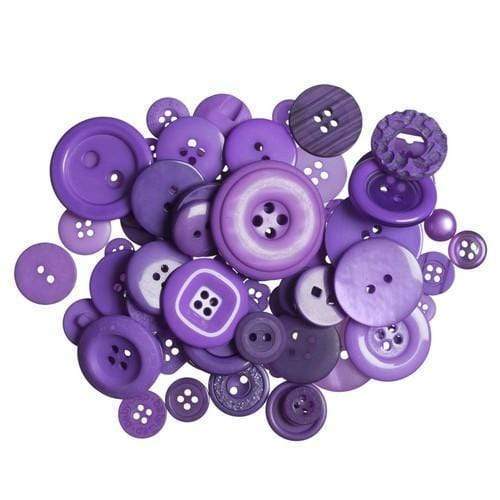 Trimits Buttons Dark Purple (18) Trimits Craft Buttons (50g) 5022306773377