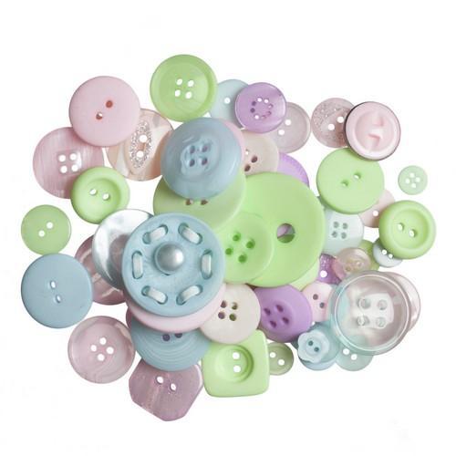 Trimits Buttons Pastels (53) Trimits Craft Buttons (50g)