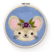 The Crafty Kit Company Felting The Crafty Kit Company Floral Mouse in a Hoop Needle Felting Kit 5060347383155