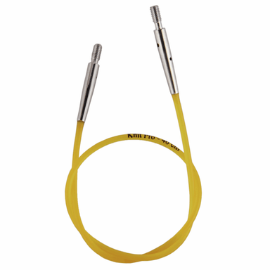 KnitPro Needles 40cm - 16 inch (Yellow) KnitPro Interchangeable Circular Knitting Needle Cables - Colour Coded Plastic 8904086287602