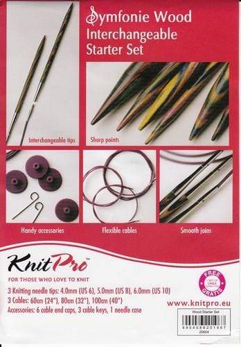 KnitPro Needles KnitPro Interchangeable Point Knitting Needles - Symfonie Wood - Starter Set 8904086201967