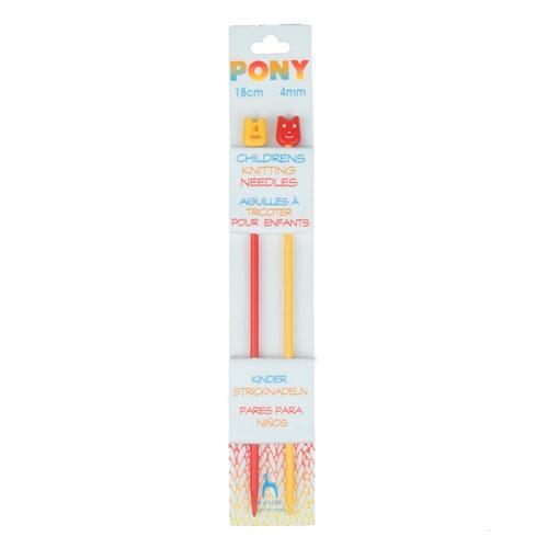 Pony Needles Pony Children's Knitting Needles - 18cm - Plastic (4.00mm - 6.00mm)