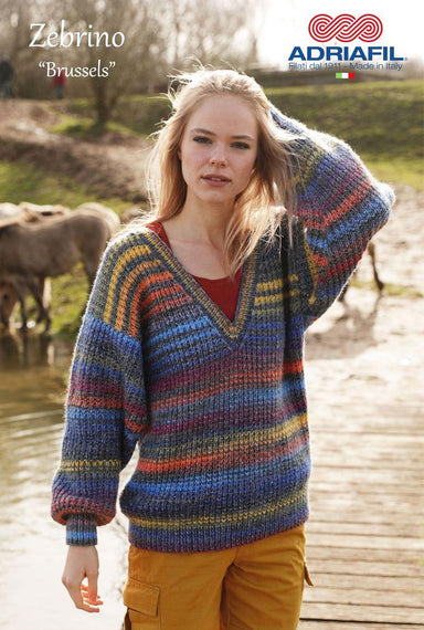 Adriafil Patterns Adriafil Zebrino Aran - Bruxelles Pullover (69)