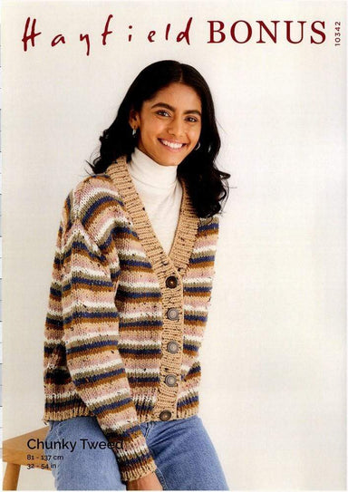 Hayfield Patterns Hayfield Bonus Chunky Tweed - Cardigan (10342) 5024723103423